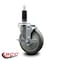 Service Caster 5'' Gray Poly Swivel 1-1/8'' Expanding Stem Caster with Brake SCC-EX20S514-PPUB-TLB-118 - alternate 4
